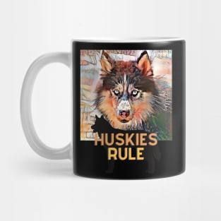 Huskies Rule (Siberian dog) Mug